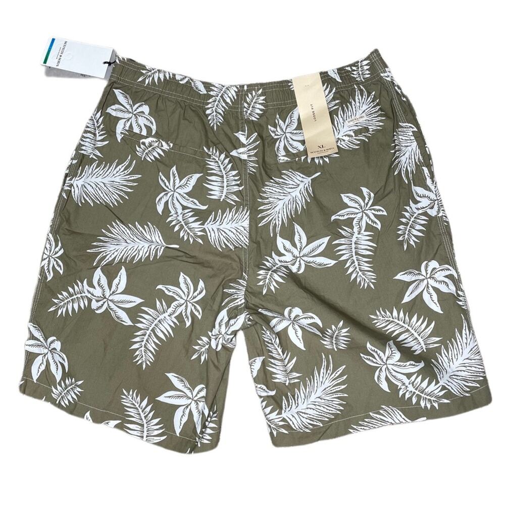 Scotch & Soda Men's Printed Poplin Bermuda Shorts Green Leaf Sz XL - Picture 4 of 10